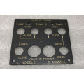 TAP Air Portugal Boeing 727 Valve In Transit Light Plate, 10-60725-1404